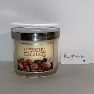 RARE 25-40 Hrs Creamy Nutmeg 🕯Single Wick Candle Bath & Body Works